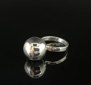 925 Sterling Silver Sphere Ring Handmade Sterling Ball Women Ring All Size SR533 - Picture 1 of 7