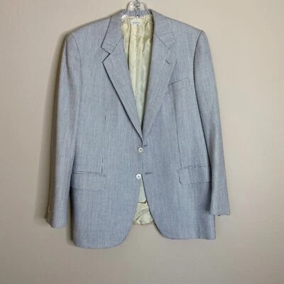 brioni sports coat size 42 52 beige tan black wool silk single breasted blazer - Image 1 of 4