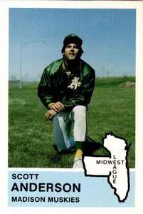 1982 Fritsch Cards #10 Scott Anderson Madison Muskies Oakland A's