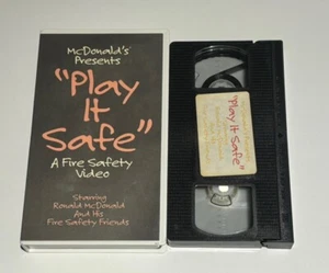 Mcdonald’s Presents Play It Safe Fire Safety VHS RARE Starring Ronald McDonald - Picture 1 of 5