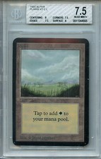 MTG Alpha Plains BGS 7.5 NM+  Magic Card Amricons 4665
