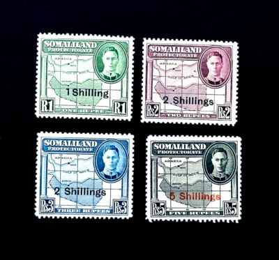 British SOMALILAND Stamp Lot - 1951 King George VI Overprint Full Set MVLH r43🔥 - Image 1 of 2