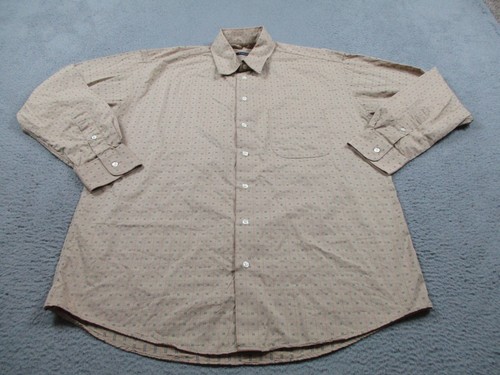 Camicia Burberry adulto grande marrone a scacchi cotone con bottoni USA da uomo