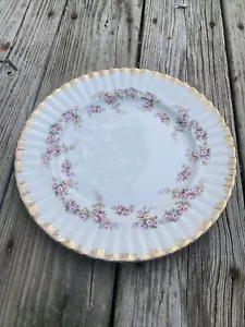 Royal Albert China Porcelain Dimity Rose Dinner Plate England Gold Trim 10.5” - Picture 1 of 6
