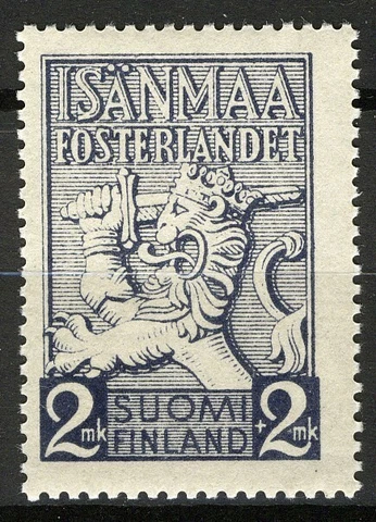 Finland 1940, 2 Mk For the fatherland, Finnish Lion VF MNH, Mi 226 Cover