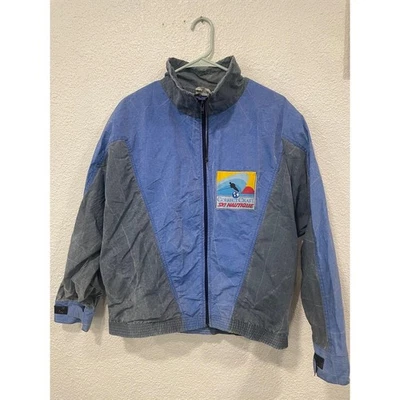 Correct Craft Ski Nautique Mens Large Blue Grey Windbreaker Full Zip Vintage - Imagem 1 de 4