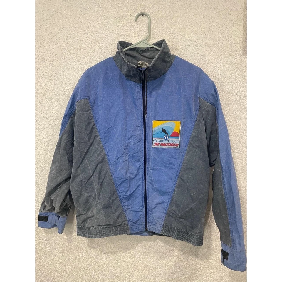 Correct Craft Ski Nautique Hombre Grande Azul Gris Cortavientos Cremallera Completa De Colección Foto 1 de 4