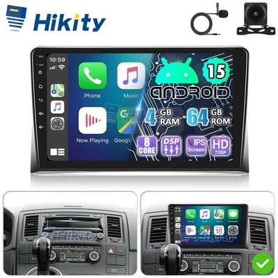 Für VW T5 Transporter Multivan Android Radio Carplay GPS Navi 4+64GB Bluetooth - Bild 1 von 4