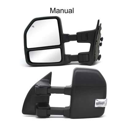 Tow Mirrors Manual Extendable Fits 1999-16 Ford F250 F350 F450 Super Duty LH+RH - Image 1 of 4