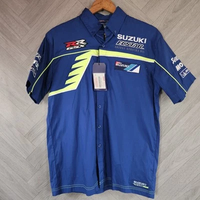 Suzuki Ecstar Para Hombres NUEVA Camisa MotoGp Team Racing Azul Talla S Clinton Merch GSX RR - Imagen 1 de 4