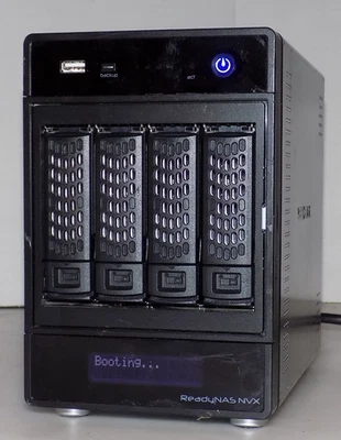 NETGEAR ReadyNAS NVX RNDX400E 4BAY 8TB SATA DISKLESS DESKTOP NETWORK STORAGE - Image 1 of 4