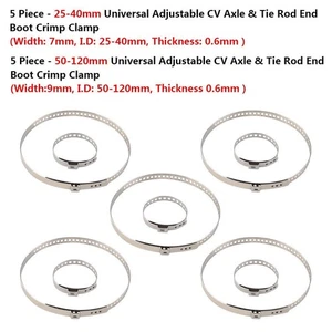 Crimp Clamp Kit Joint Boot Parts Accessories Adjustable Stainless Steel - Picture 1 of 12
