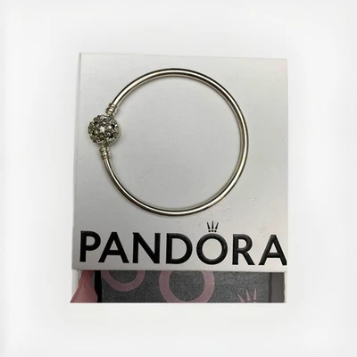 Genuine Pandora Limited Edition Snowflake Bangle Bracelet 19CM ALE925 #592286C01 - Image 1 of 4