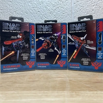 Snap Ships Build To Battle Collection of 3: K-Swarm + K-Crawler + K-Dive NEW - Image 1 of 4
