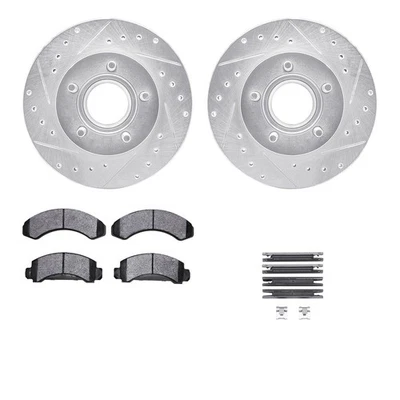 For Ford Explorer 91-92 Brake Kit eLINE Series Drilled & Slotted Front Brake Kit - Изображение 1 из 4