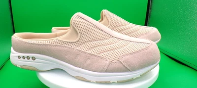 WOMENS EASY SPIRIT TRAVELTIME BEIGE SUEDE MESH WHITE SPORT SNEAKERS SHOES 11 M - Image 1 of 4
