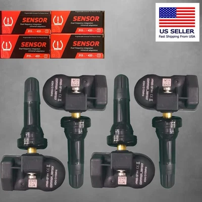 4 PACK Rubber TPMS Tire Pressure Sensor 315MHz 433MHz Universal  Like Autel 💥 - Image 1 of 3