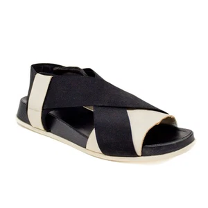 Sandalias Camper Atonik TNK de cuero negro blanco cruzadas para mujer talla 39/9 EE. UU. - Imagen 1 de 8