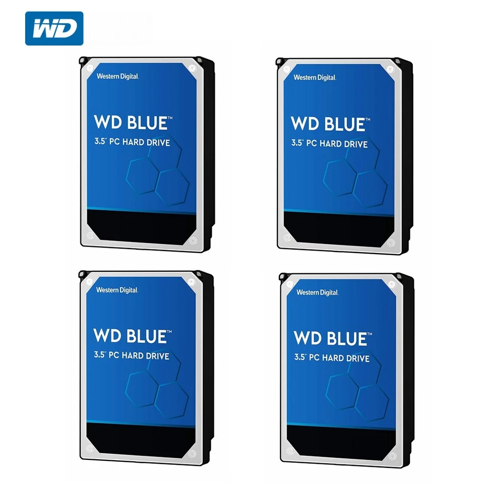 WD Blue 1TB 2TB 3TB 4TB HDD PC Hard Disk Drive Western Digital Blue 3.5" SATA - image 1 of 1