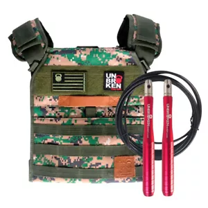 Vest Carrier + Jump Rope COMBO Training Crossfit Gym - Unbrokenshop Free Shiping - Picture 1 of 18