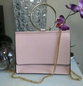 GIORGIO COSTA Pink Leather Crossbody Bag Purse Handbag Made In Italy SHIPS FAST! - Picture 1 of 12