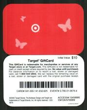 TARGET Butterflies ( RARE On-Line ) 2005 Lenticular Gift Card ( $0 ) 