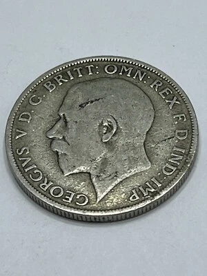1921 British One Florin Circulated Coin Silver coin King George V - Image 1 of 3