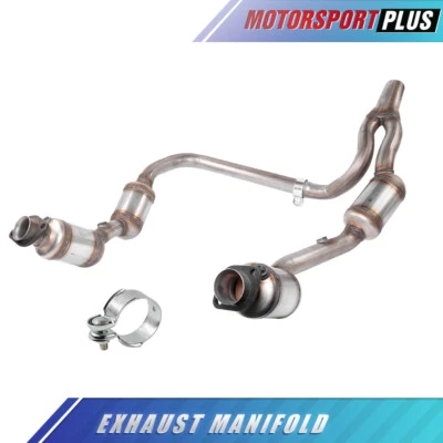 Conversor catalítico com braçadeira para Jeep Wrangler 2007-2009 3.8L V6 tubo Y dianteiro - Imagem 1 de 4