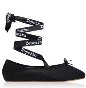 ZAPATOS SEÑORA BAILARINA BALLET ZAPATOS PLANOS REPETTO SOPHIA LOGO CINTA V4197SATRUB410 - Imagen 1 de 5