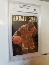 1993-94 skybox premium center stage    #cs1 michael jordan  8.0 bgs