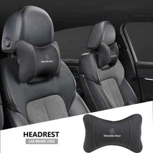 Car Seat Headrest Neck Pillow Cushion Rest Mercedes Benz A B C E S ML G GL AMG - Picture 1 of 24
