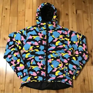 BAPE cotton candy camo down jacket BAPE new multi camo A Bathing Ape Size M - Picture 1 of 10