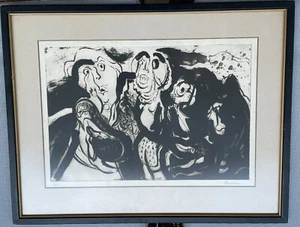 Richard Irving Bowman Surrealist California M. media lithograph 2/20 1950 Atom - Picture 1 of 10
