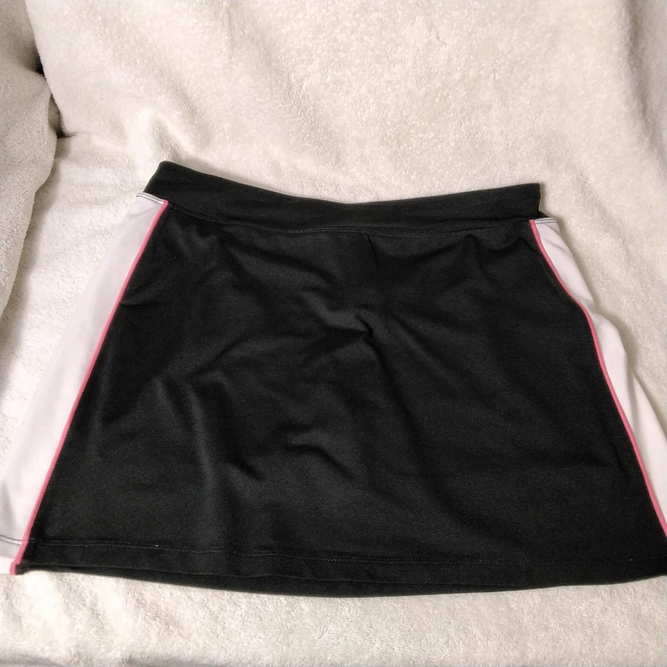 Falda corta Izod Perform X Cool Fx para mujer talla M negra blanca rayas tirar Foto 1 de 4