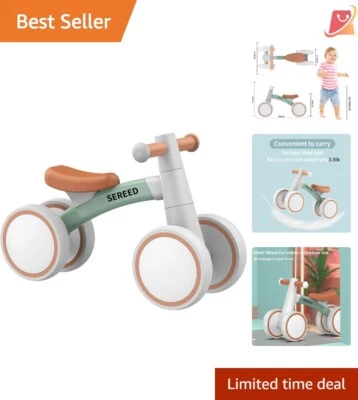 Bicicleta de Equilibrio para Bebé Aluminio 6.7" Ligera 4 Ruedas Niño Pequeño Montar Divertido Regalo Foto 1 de 4