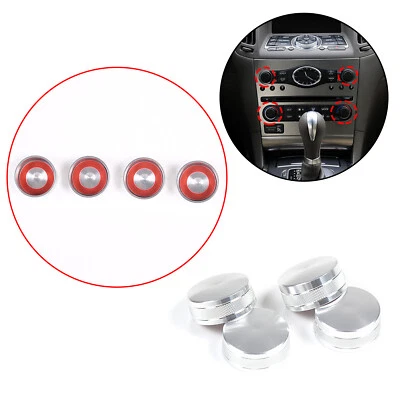 Alloy Car Air Conditon Volume Button Knob Ring For Infiniti G25 G37 G35 2007-13 - Image 1 of 4