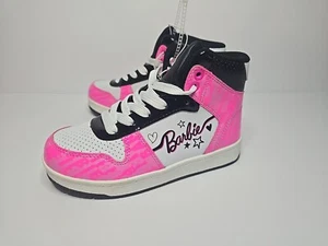Barbie Zapatos Niñas Zapatillas Altas Rosa Blanco y Negro Talla 13 Totalmente Nuevos Sin Caja - Imagen 1 de 10