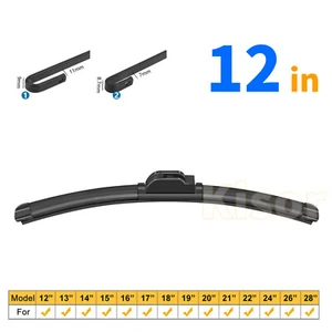 Kisor fit for 2009-2017 Chevrolet Traverse 12" Rear Wiper Blades J-Hook Type - Picture 1 of 4