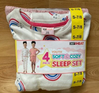 32 Degrees Juvenil/Niña 4 Piezas Suave y Acogedor Juego de Dormir/Pijama Talla S-7/8 Foto 1 de 4