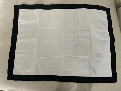 ONE Restoration Hardware Pillow Sham 意大利粗边棉黑色装饰新品 — 第 1/4 张图片