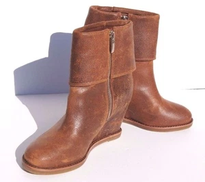 Johnston and Murphy Brynn Damen-Bootie Leder braun Keilabsatz Größe 6 - Bild 1 von 11