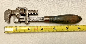 Antike Holz Pfeifenzange Stillson The Erie Tool funktioniert Nr. 6 Längen USA Kostenloser Versand - Bild 1 von 8