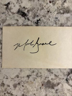 Mark Grace Signed 3x5 Index Card - Image 1 of 2