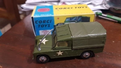 CORGI TOYS 357 1/43 LAND ROVER WEAPONS CARRIER + REPRO BOX VINTAGE - Immagine 1 di 4