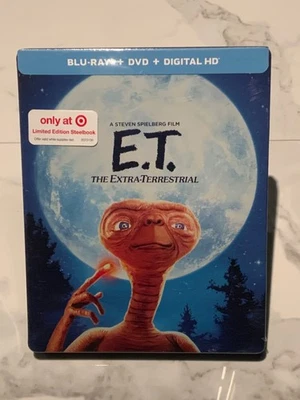 E.T. The Extra-Terrestrial (Blu-ray, DVD 2017) Steelbook Sealed Target Exclusive - Image 1 of 2