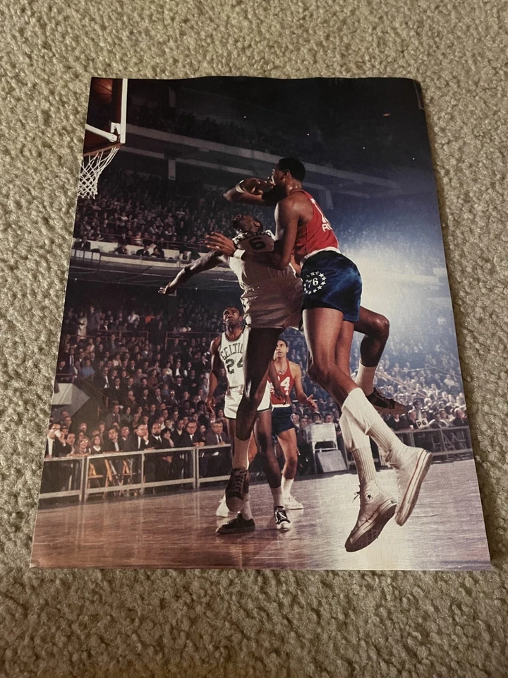 复古 WILT CHAMBERLAIN BILL RUSSELL 打印照片杂志剪报 CELTICS 76ER — 第 1/1 张图片