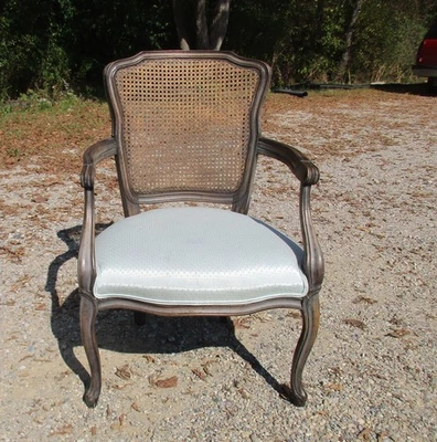 Vintage Cane Back Arm Chair - Image 1 of 4