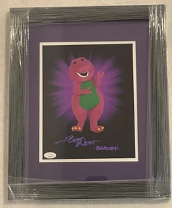 BOB WEST BARNEY THE DINOSAUR 8x10 Photo Framed Signed Autographed JSA COA - Picture 1 of 4