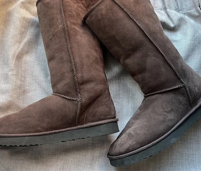 UGG Pure Aussie Brown Mid Calf Boots Womens UK 9 Lined Sheepskin Winter - Image 1 of 4