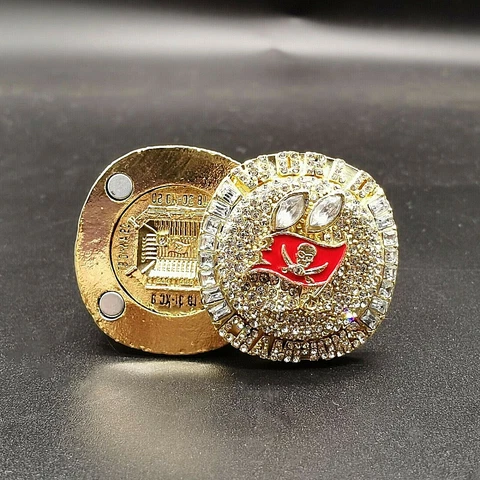 2020 Tampa Bay Buccaneers Tom Brady Super Bowl REPLICA Ring Open Top Size 8-13 Cover